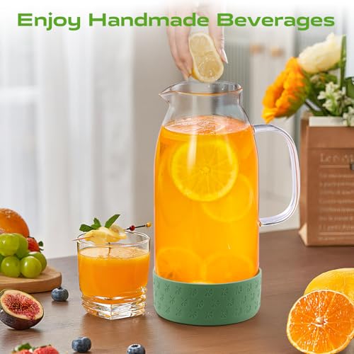 Glass Pitcher with Lid