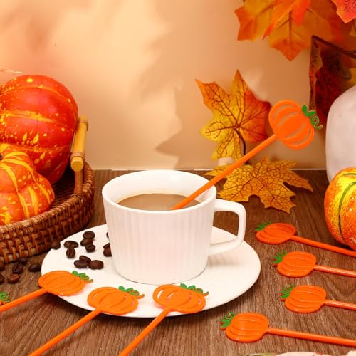 36 Pcs Fall Pumpkin Coffee Stirrers