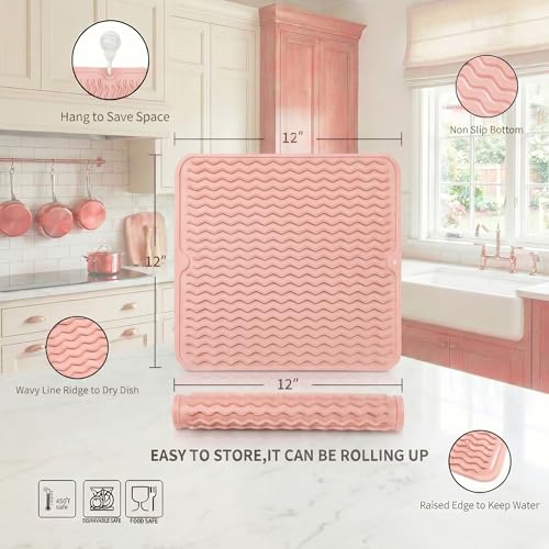 Silicone Dish Drying Mat for Multiple Usage