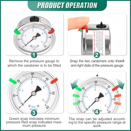 0 60PSI Heater Heavy Liquid Filled Pressure Gauge Kit