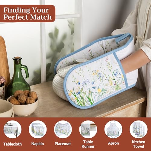Double Oven Mitts 100% Cotton Double Oven Glove