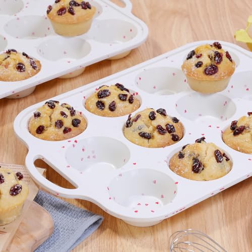 Regular Size Muffin Pan with Metal Reinforced Frame (2 Count)