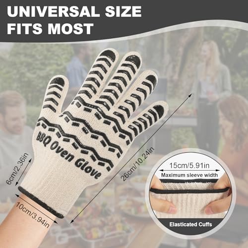 BBQ Gloves 932℉ Heat Resistant Oven Gloves