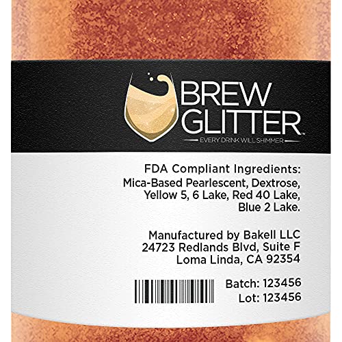 Bronze BREW GLITTER Edible Glitter For Drinks