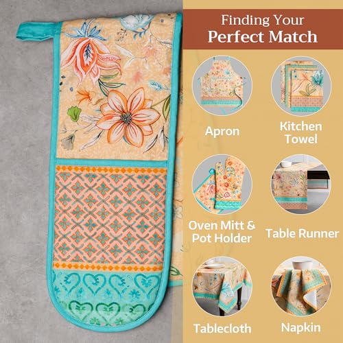 Double Oven Mitts 100% Cotton Double Oven Glove