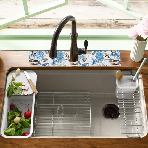 24.5" x 15.5" Dish Drying Mat & 24" x 5.5" Sink Splash Guard
