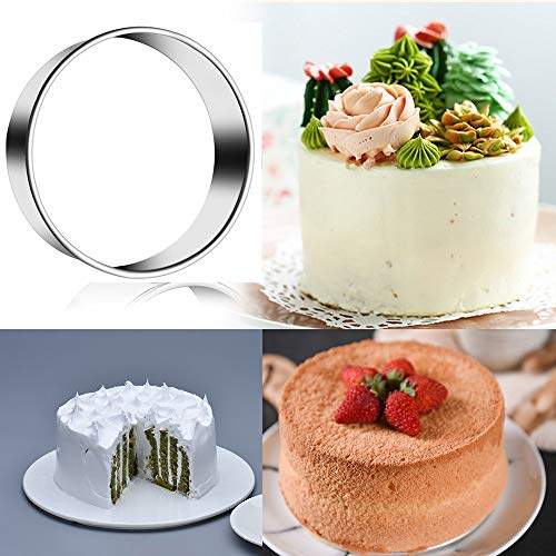 7 Pieces Stainless Steel Cookie Cutter Set Biscuit Plain Edge Round Cutters Sizes Shape Molds Ranging from 2