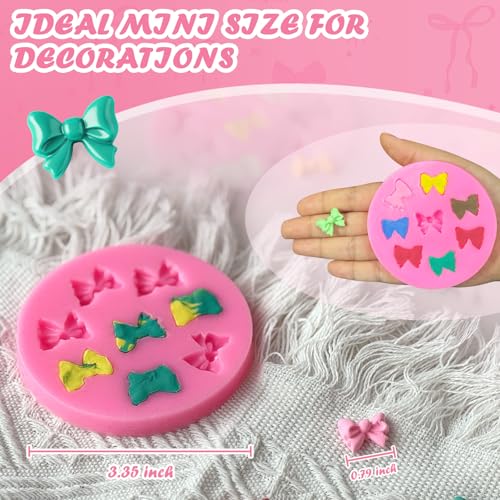 Mini Bow Silicone Molds for Candy Fondant Chocolate Clay Cake Sugar Cake Pop Decorating