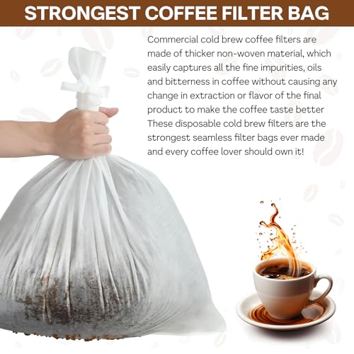 50Pcs Commercial Cold Brew Coffee Filters for 5 Gallon Buckets (50 Count)