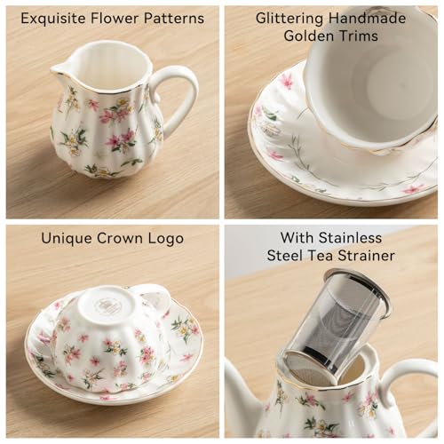 Porcelain Tea Sets British Royal Series (13 Count)