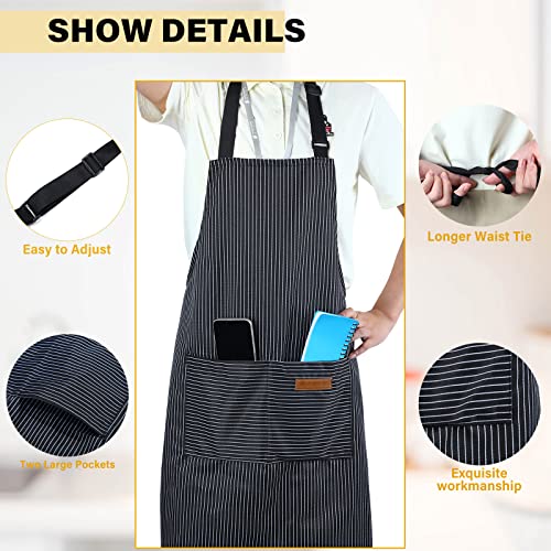Cotton Aprons with Pockets (4 Count)