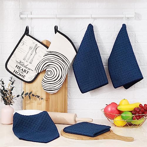 Microfiber Waffle Weave Kitchen Dish Cloths (6 Count)