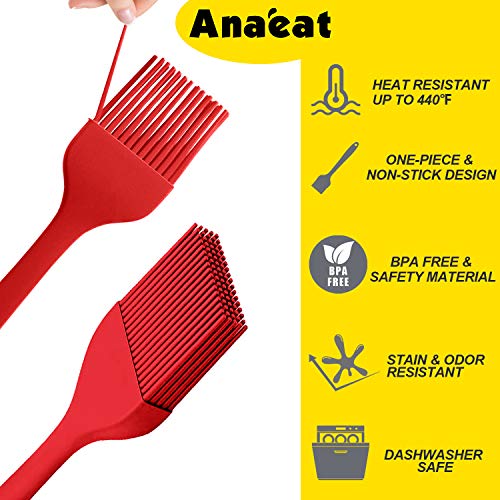 High Heat Resistant Silicone Basting Pastry Brush Set of 2 (2 Count)