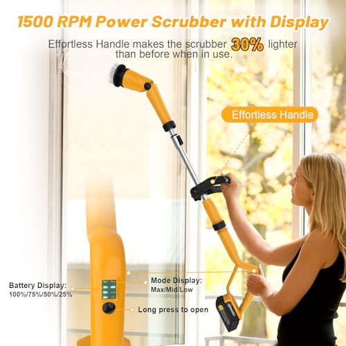 1500 RPM Electric Spin Scrubber with Two Batteries Q2 Pro