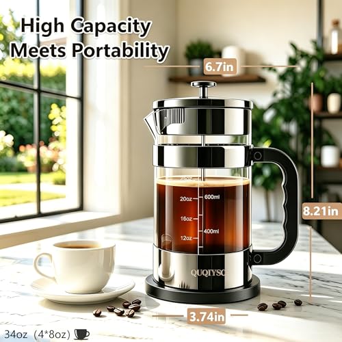 French Press Coffee Maker 34oz