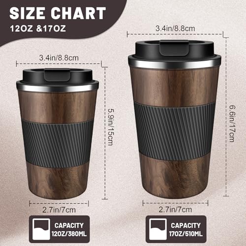 Insulated Coffee Tumblers with Flip Lid 12oz