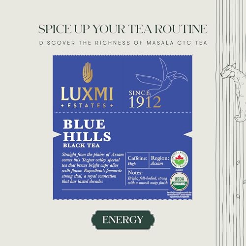 Estates Blue Hills Organic CTC Assam Black Tea (25 Count)