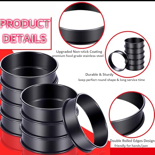 16Packs Crumpet Rings NONSTICK English Muffin Rings 4 Inch
