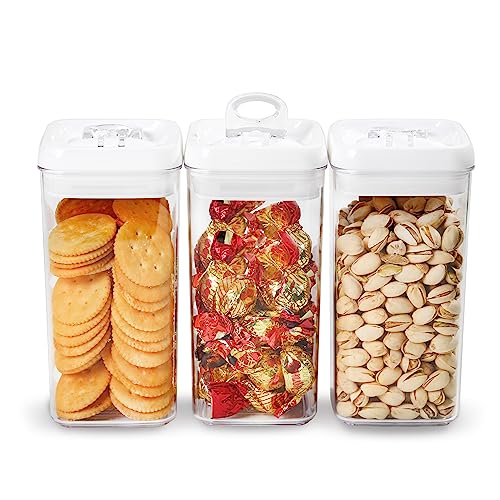 Flip Tite Food Storage Container with Lid Airtight 4" Ring Seal Flip Top (3 Count)