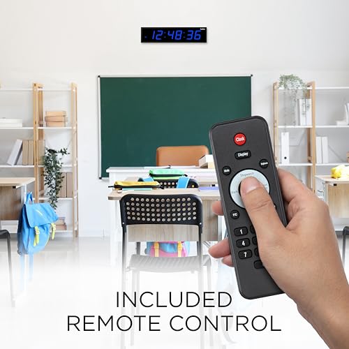 Oversized Digital Wall Clock with Large LED Display & Timer