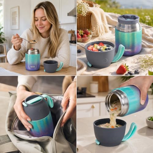 Insulated Thermo Food Jar for Hot & Cold Food for Kids Adult (2 Count)