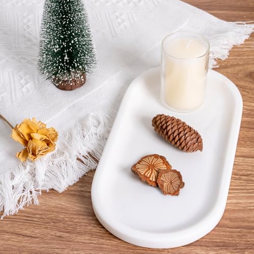 Natural Marble Tray for Bathroom Decor Countertop