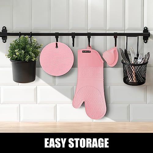 Silicone Oven Mitts and Pot Holders Sets