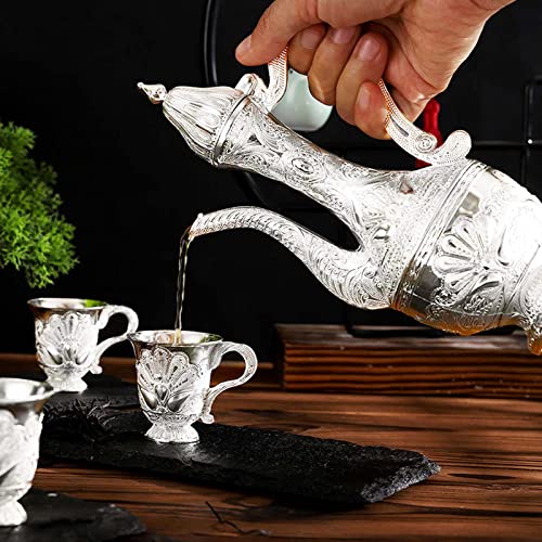 Turkish Tea Coffee Cup and Pot Set Including Teapot