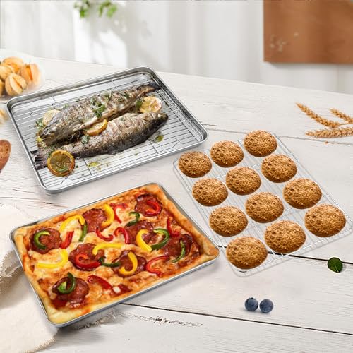 16 Inch Baking Sheet with Rack Set