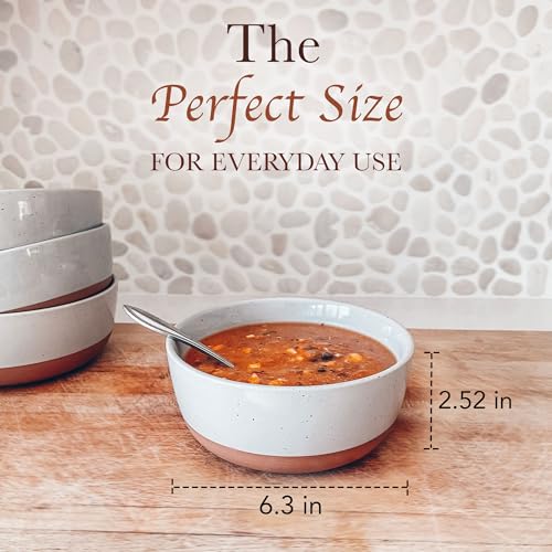 Ceramic Flat Bowls Set of 4