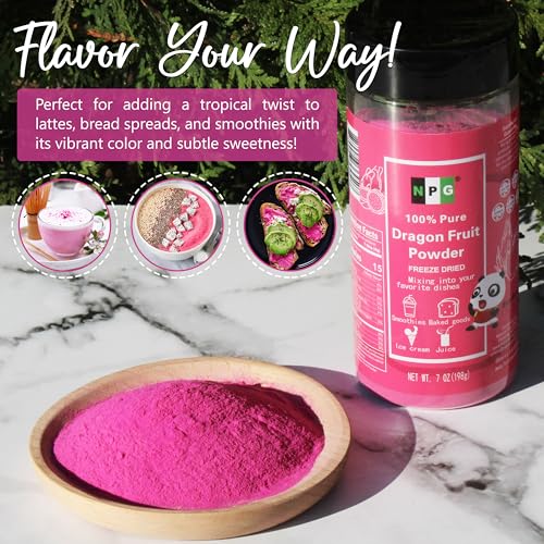 Freeze Dried Red Dragon Fruit Powder 7 Oz (7 Ounce)