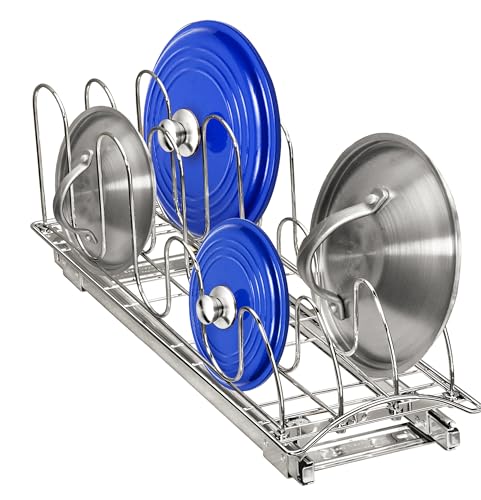 Pull Out Pot and Pan Lid Organizer Under Cabinet