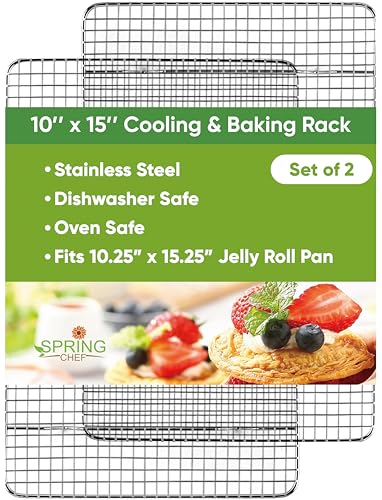 10" x 15" Stainless Steel Cooling Rack for Baking (2 Count)