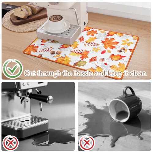 2 Pack 12x19 Inch Fall Dish Drying Mat (2 Count)