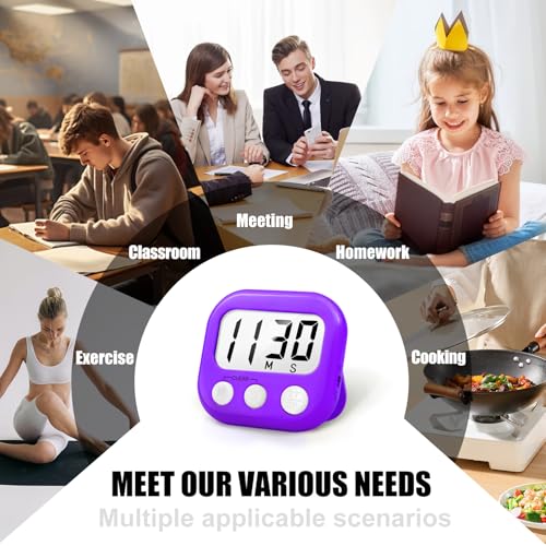 Digital Kitchen Timers for Cooking (6 Count)