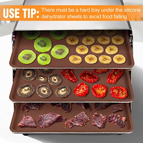 3Pcs Silicone Food Dehydrator Sheets with Edge
