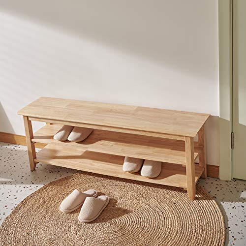 Shoe Rack Bench Wooden Storage Bench Entryway Bench
