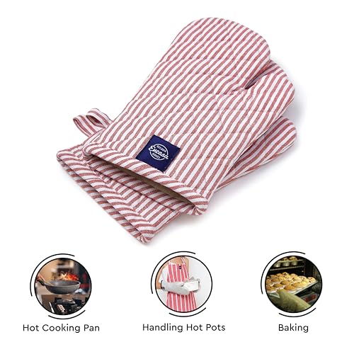 Oven Mitts Heat Resistant Kitchen Gloves (2 Count)
