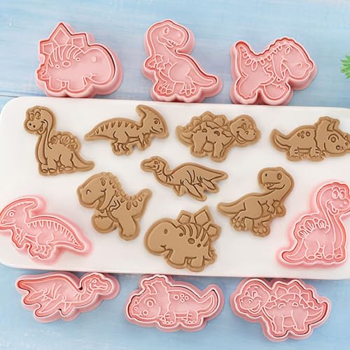8 Pcs Dinosaur Cookie Cutters Set