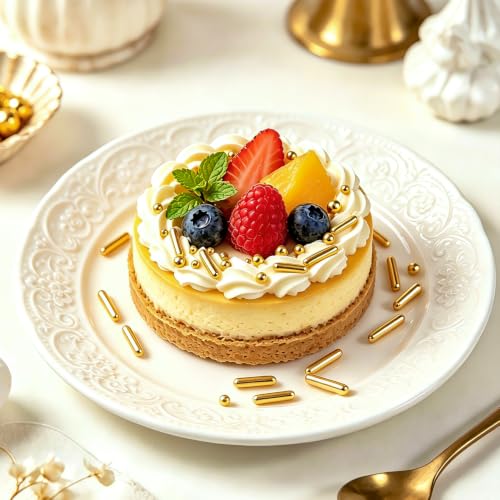 Gold Pearl Rods Sprinkles for Cake Decorating (5.29 Ounce)