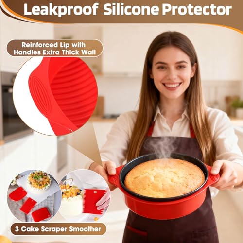 4 7 9 Inch Springform Pan Cheesecake Pan with Silicone Protector (3 Count)
