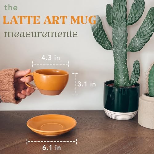 Mora Ceramic Latte Art Mug With Saucer