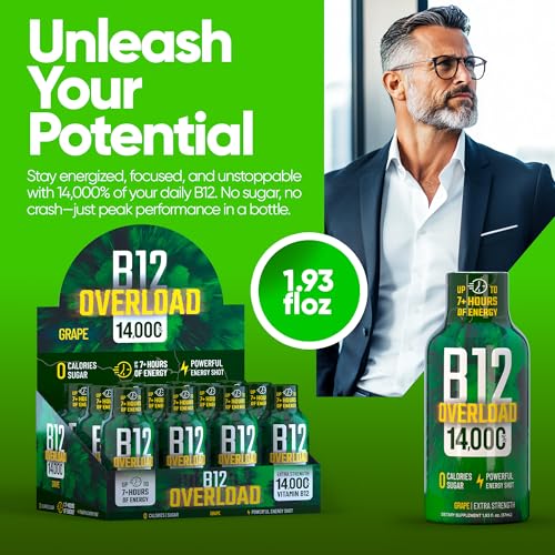 B12 Overload Extra Strength Energy Shot (92.64 Fl Oz)