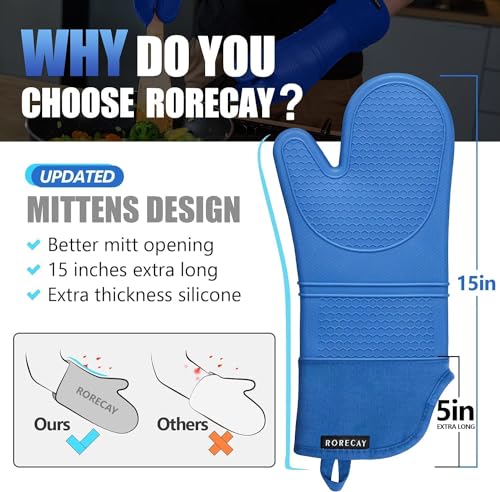 Silicone Oven Mitts and Pot Holders Sets