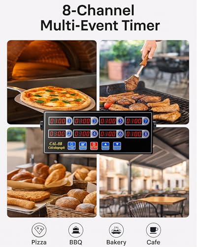 Commercial 8 Channels Digital Kitchen Timer