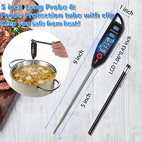2 Pack Waterproof IPX7 Meat Thermometer (2 Count)