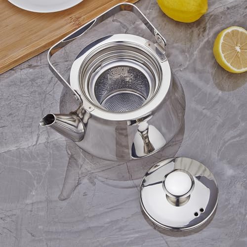 1.3 Quart stainless steel teapot with Infuser A modern
