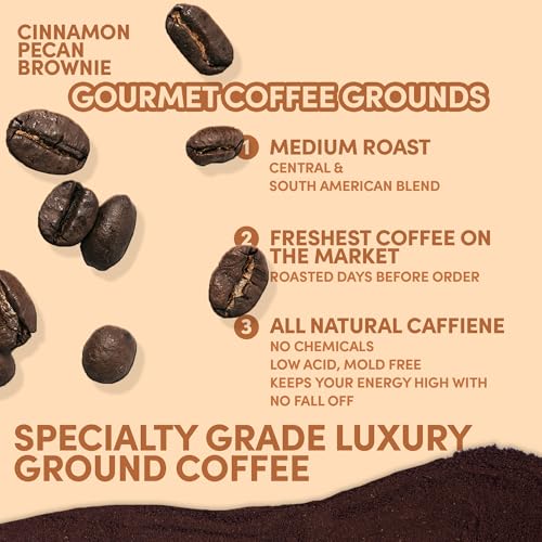 2 lb Cinnamon Pecan Brownie Ground Coffee (32 Ounce)