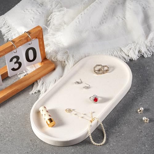Creamy White Marble Tray for Bathroom