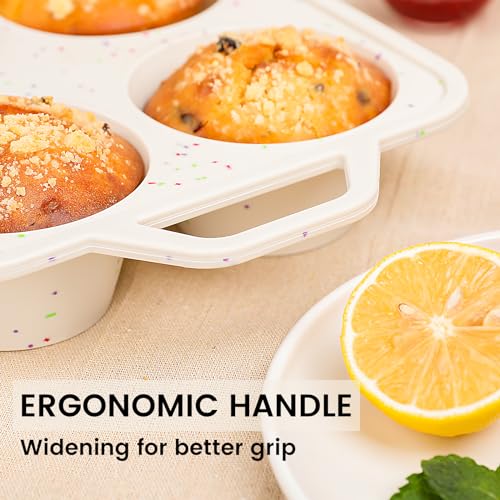 Jumbo Muffin Pan with Metal Reinforced Frame (2 Count)